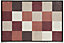 Recylon Red Squares Heavy duty Mat, 120cm x 67cm