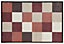 Recylon Red Squares Heavy duty Mat, 75cm x 50cm
