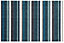 Recylon Teal Striped Heavy duty Mat, 120cm x 67cm