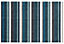 Recylon Teal Striped Heavy duty Mat, 75cm x 50cm