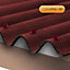 Red Bitumen Corrugated roofing sheet (L)1m (W)930mm (T)2mm