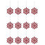 Red Glitter effect Plastic Snowflake Decoration, Set of 12