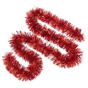 Red Metallic effect Tinsel 2m