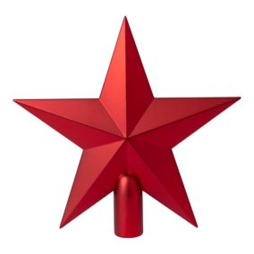 Red Plastic Star Christmas tree topper
