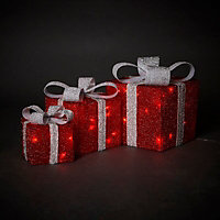 Red Present Trio LED Electrical christmas decoration