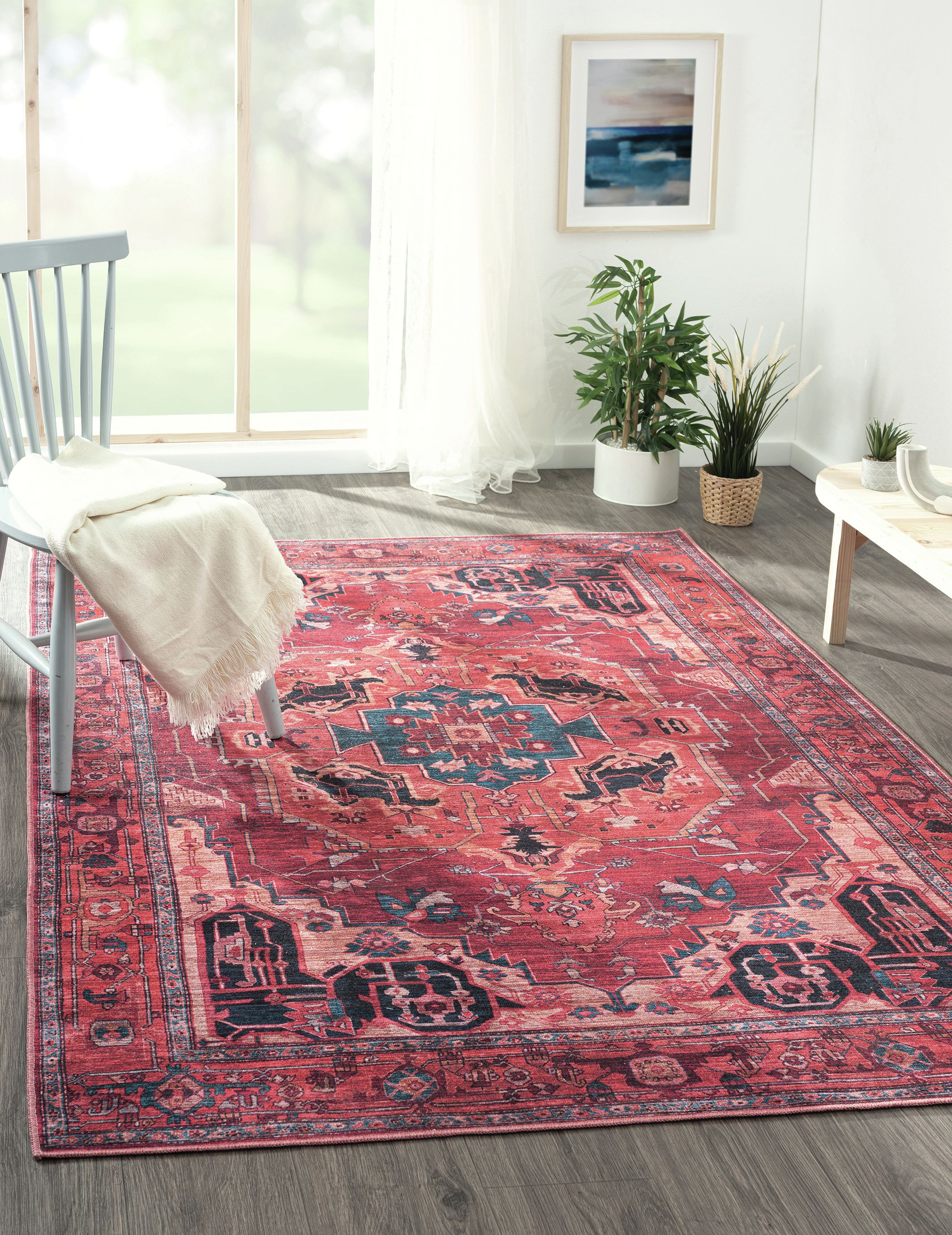 Red Traditional Rug 170cmx120cm
