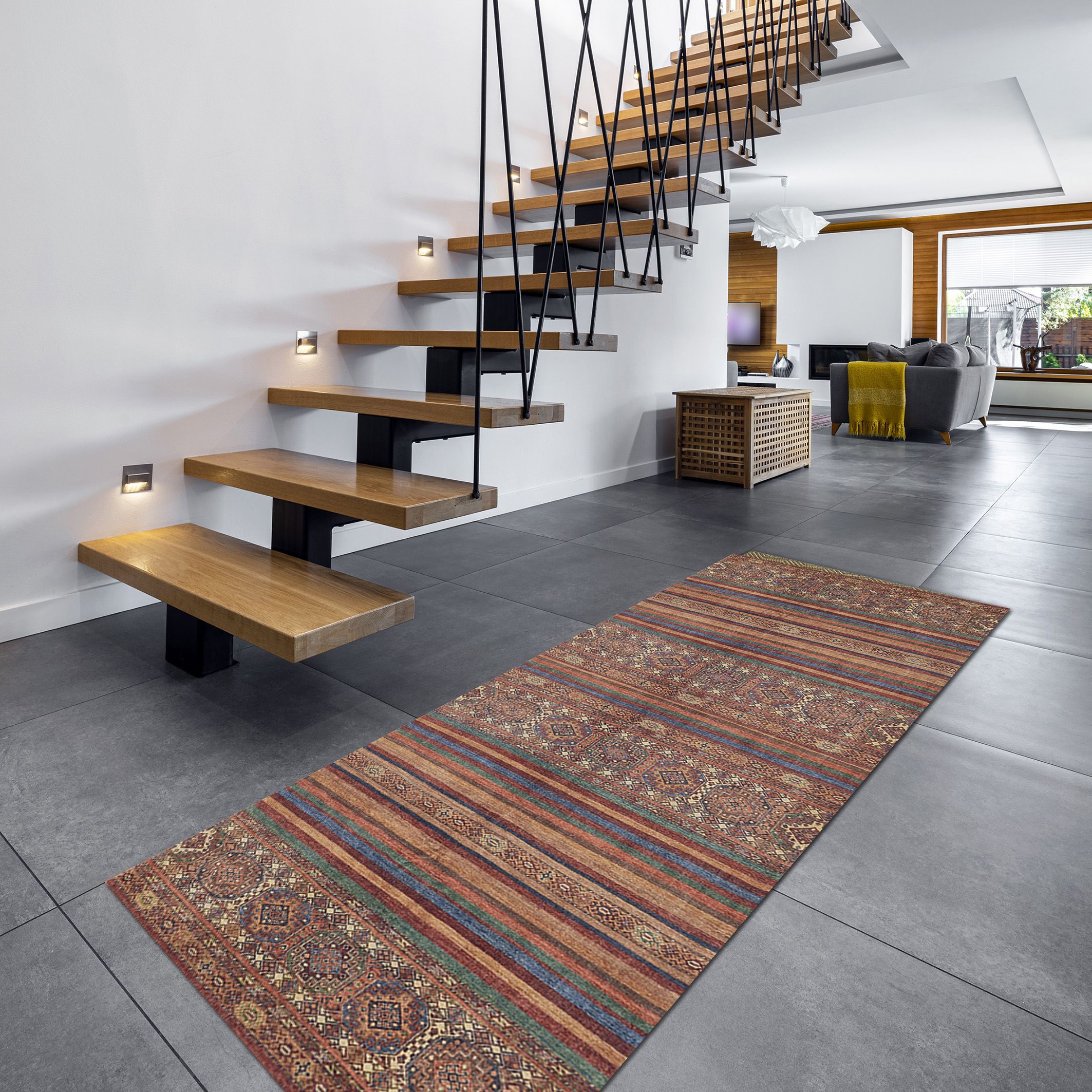 Red Traditional Rug 180cmx60cm