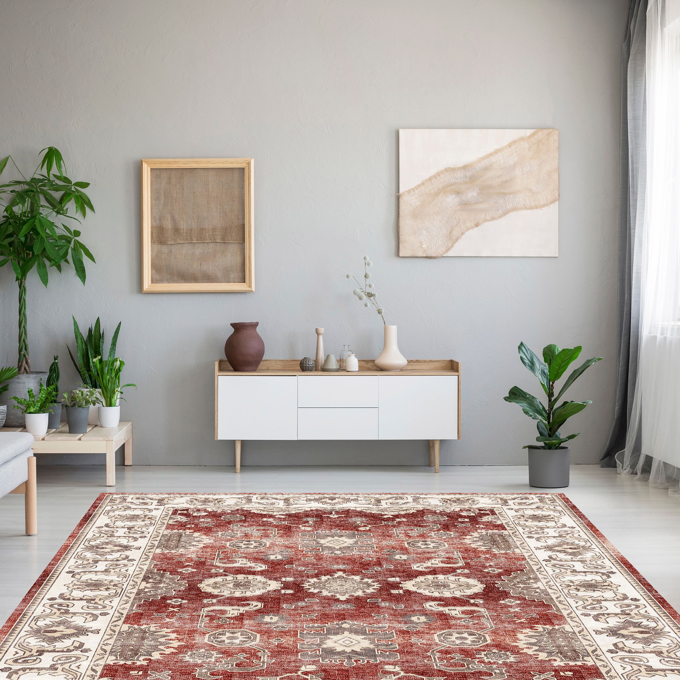 Red Traditional Rug 230.6cmx160cm