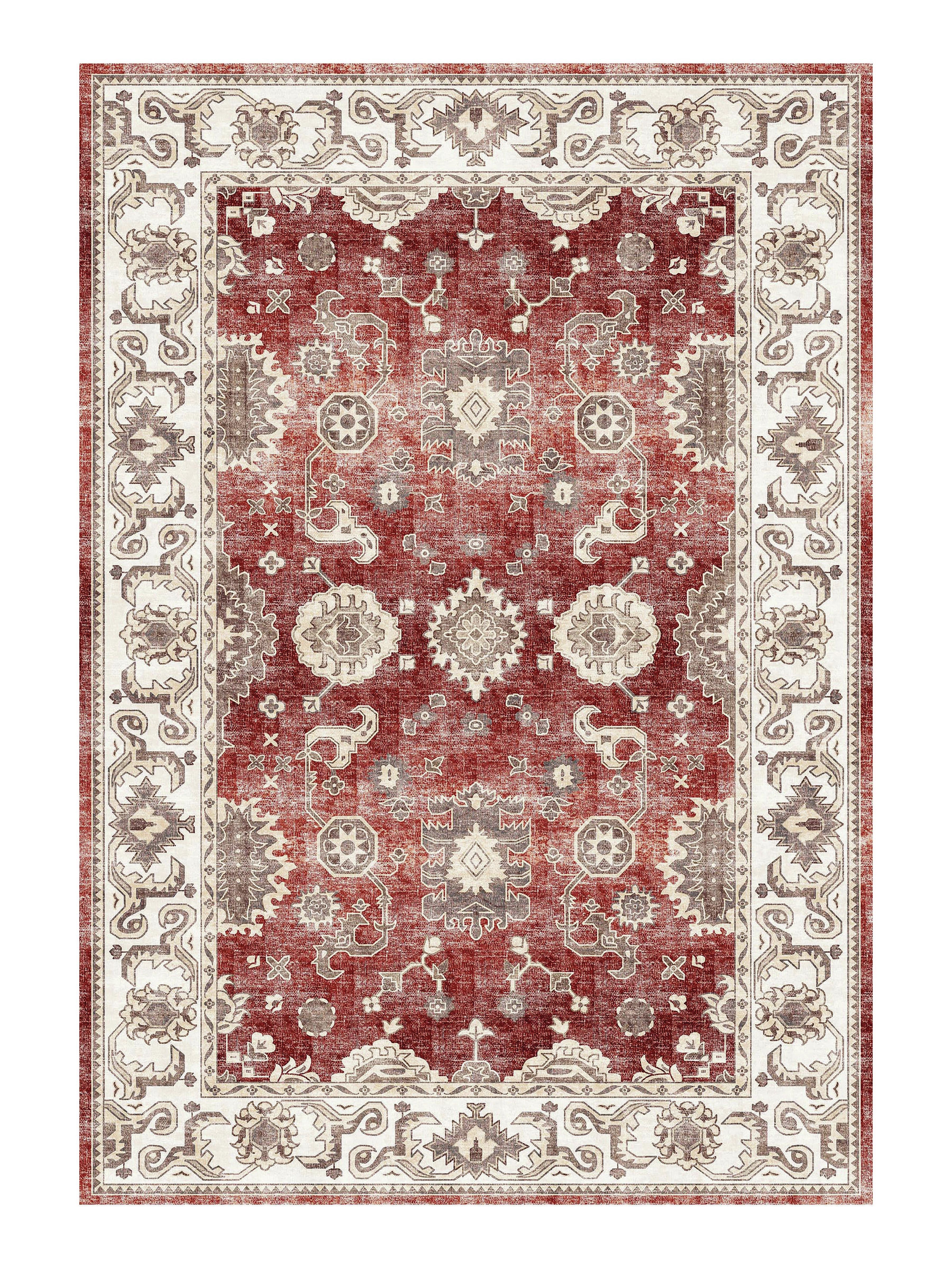 Red Traditional Rug 230.6cmx160cm