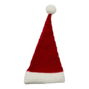 Red & White Fabric Santa hat Christmas tree topper