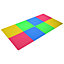 Red, Yellow, Blue & Green Interlocking floor tile 2.88m², Pack of 8