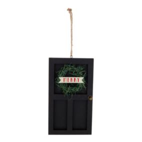 Refined classics Black Door Wood Rectangular Hanging decoration