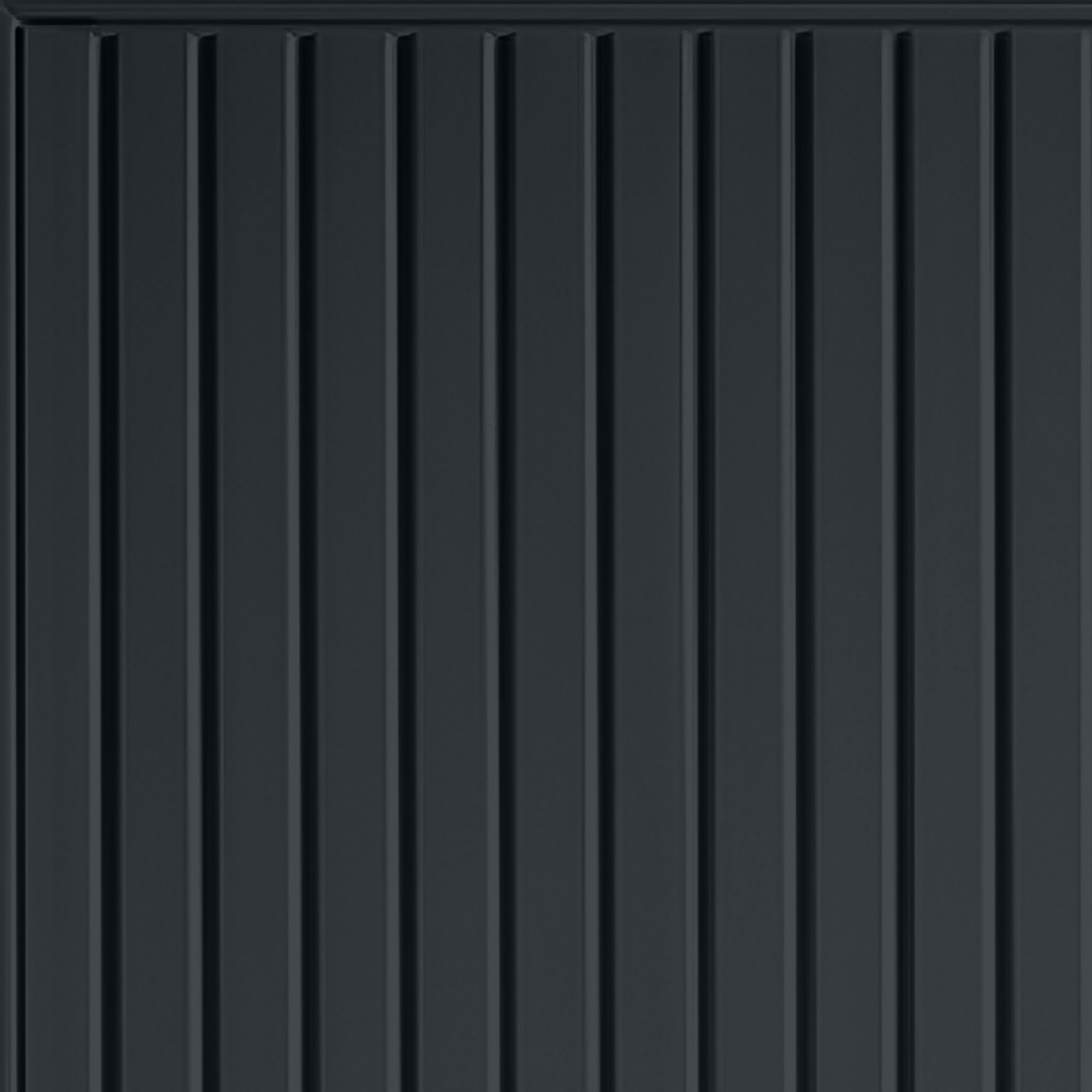 Regency Vertically ribbed Up & over Anthracite grey Canopy Garage door, (H)2194mm (W)2399mm (T)40mm