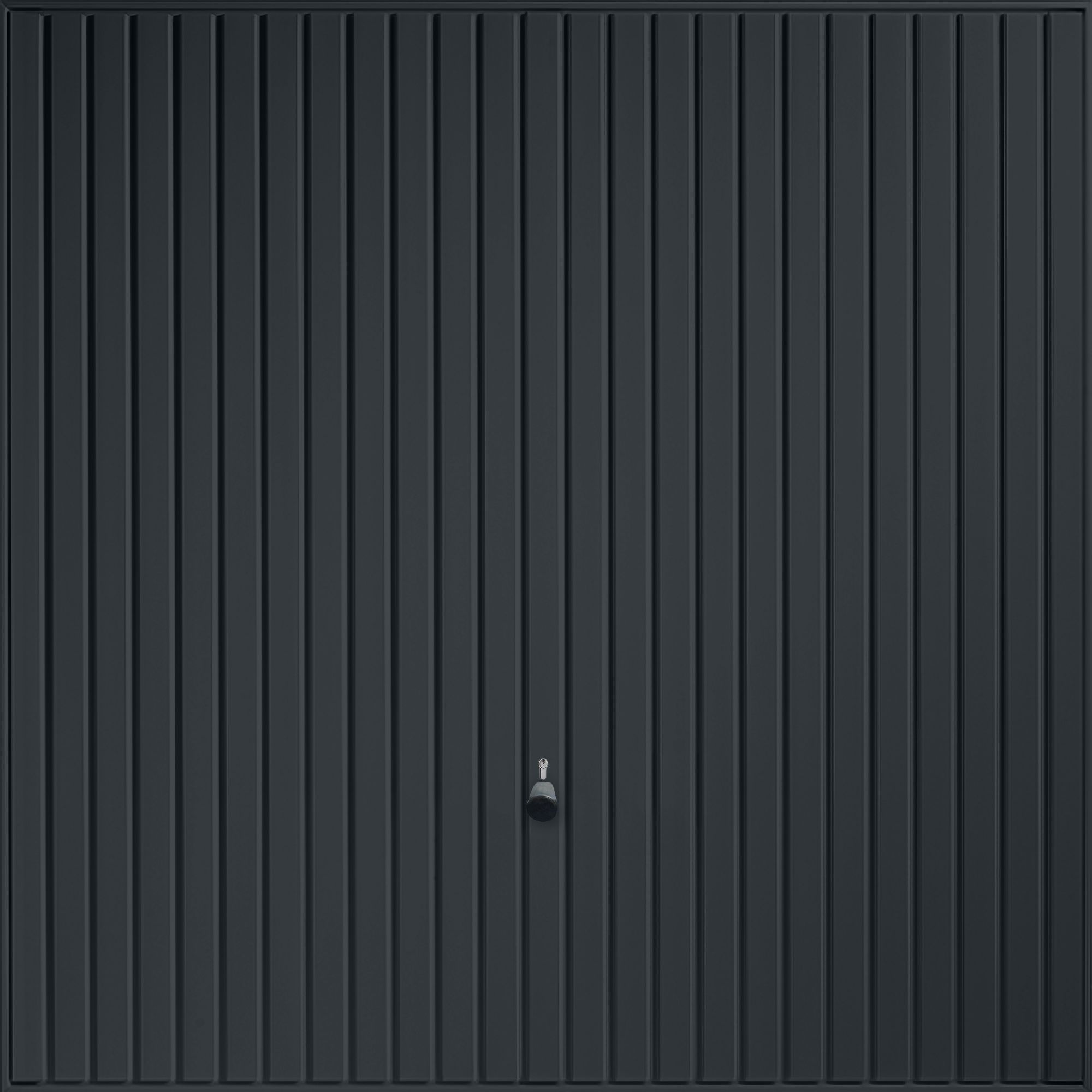 Regency Vertically ribbed Up & over Anthracite grey Retractable Garage door, (H)2194mm (W)2399mm (T)40mm