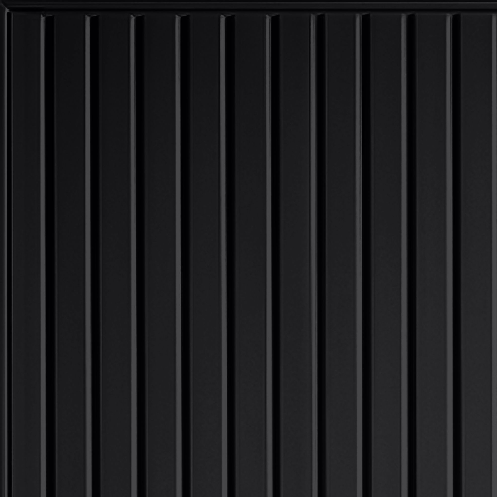 Regency Vertically ribbed Up & over Black Retractable Garage door, (H)2039mm (W)2274mm (T)40mm
