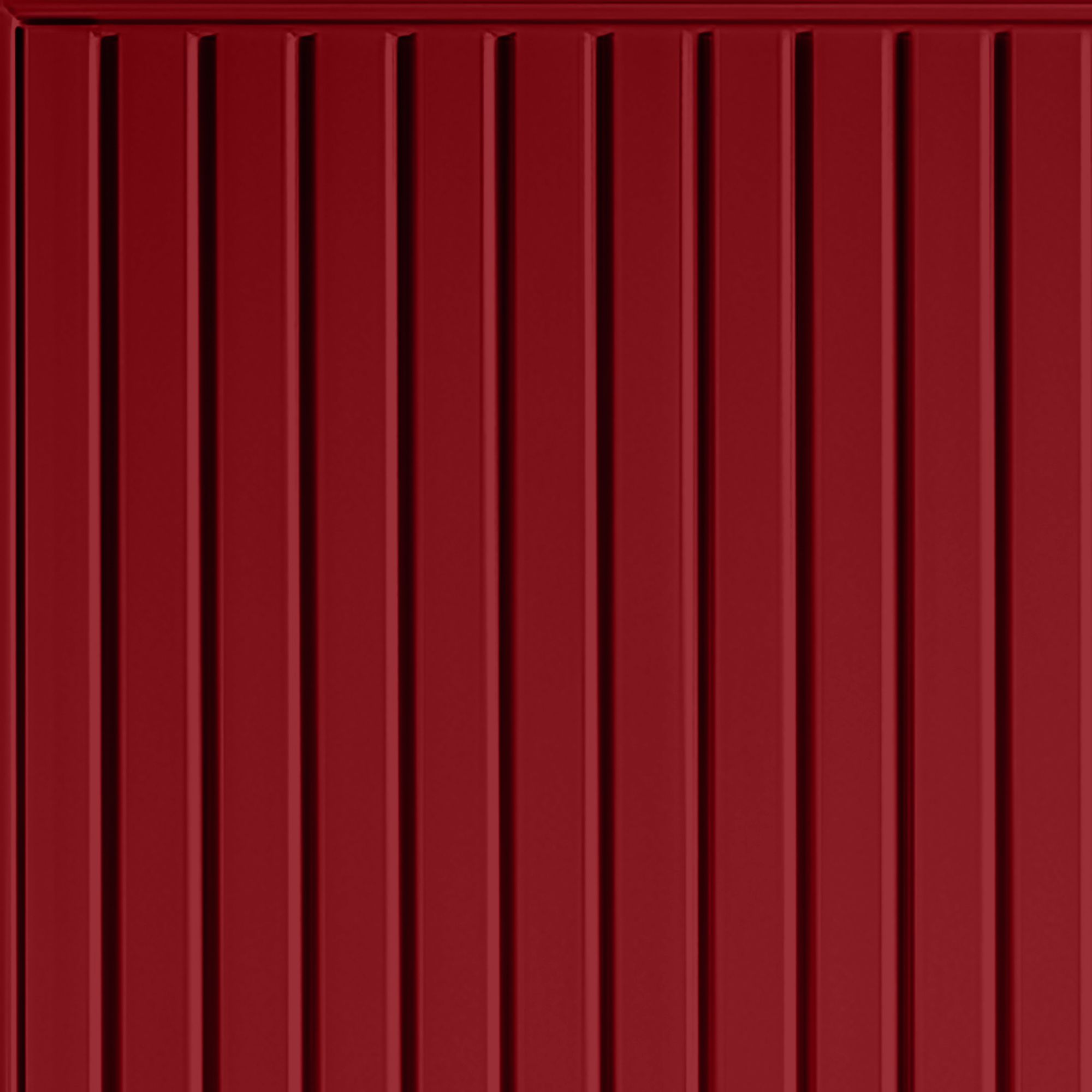Regency Vertically ribbed Up & over Ruby red Retractable Garage door, (H)2194mm (W)2399mm (T)40mm
