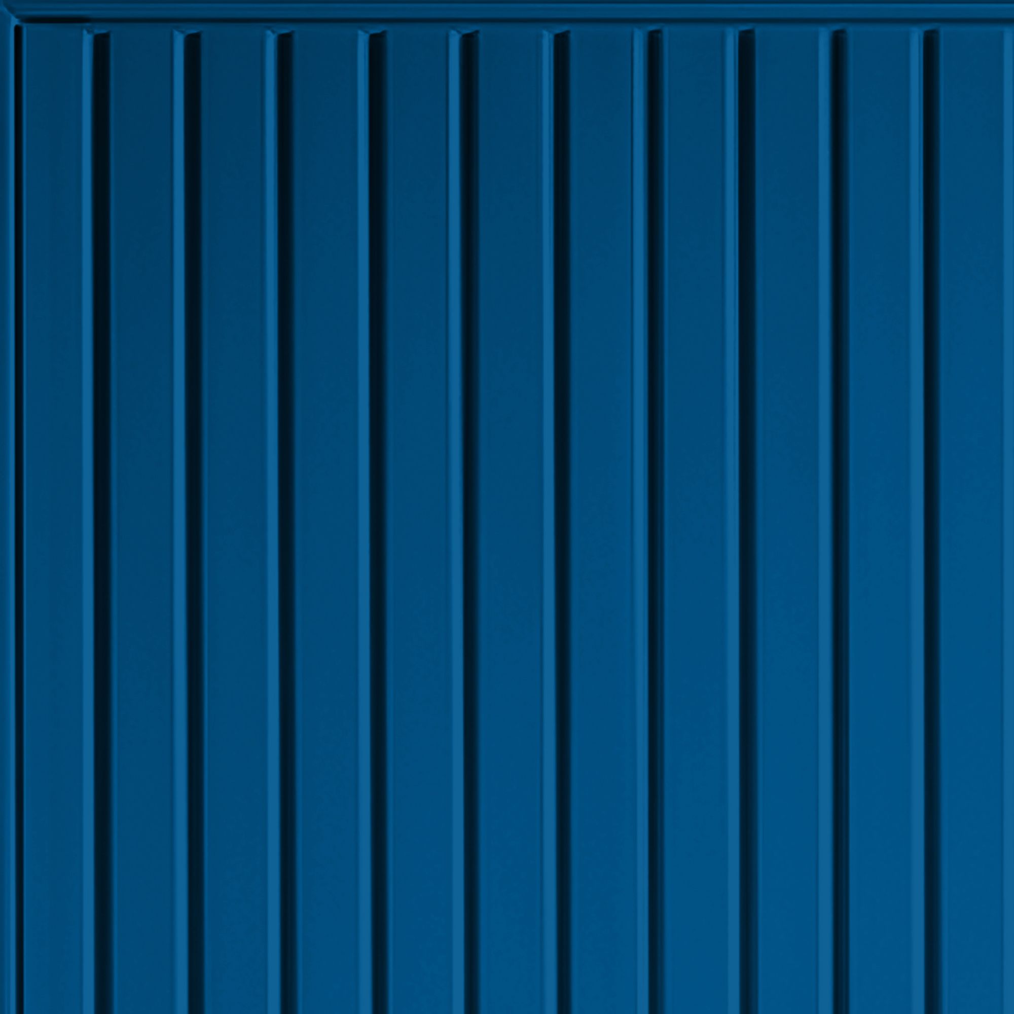Regency Vertically ribbed Up & over Signal blue Retractable Garage door, (H)2039mm (W)2274mm (T)40mm