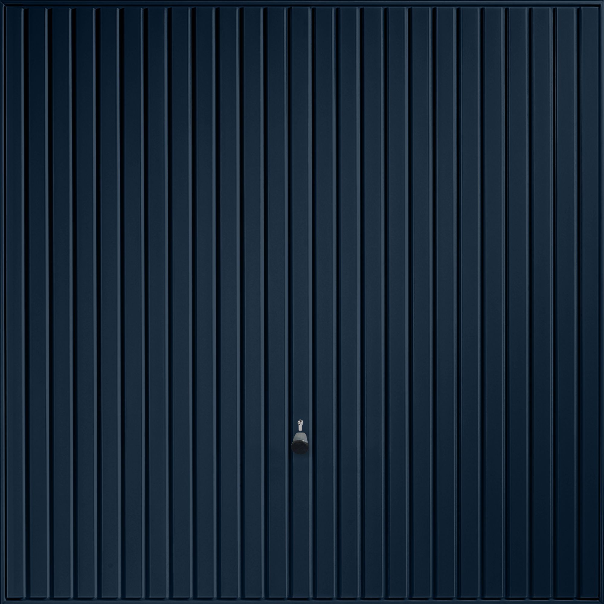 Regency Vertically ribbed Up & over Steel blue Retractable Garage door, (H)2039mm (W)2424mm (T)40mm