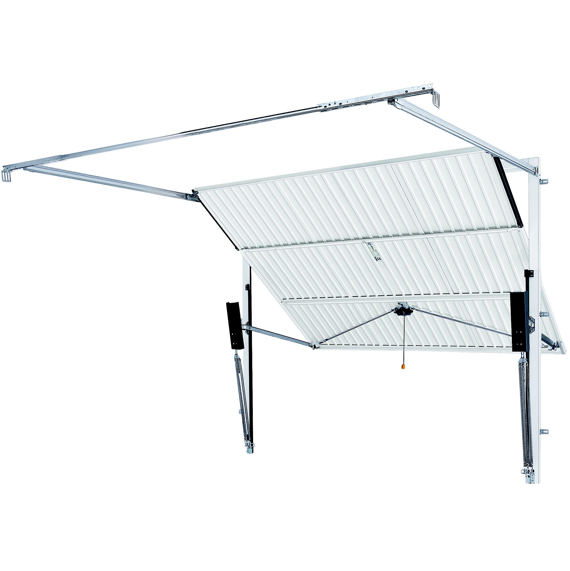 Regency Vertically ribbed Up & over White Retractable Garage door, (H)2039mm (W)2274mm (T)40mm