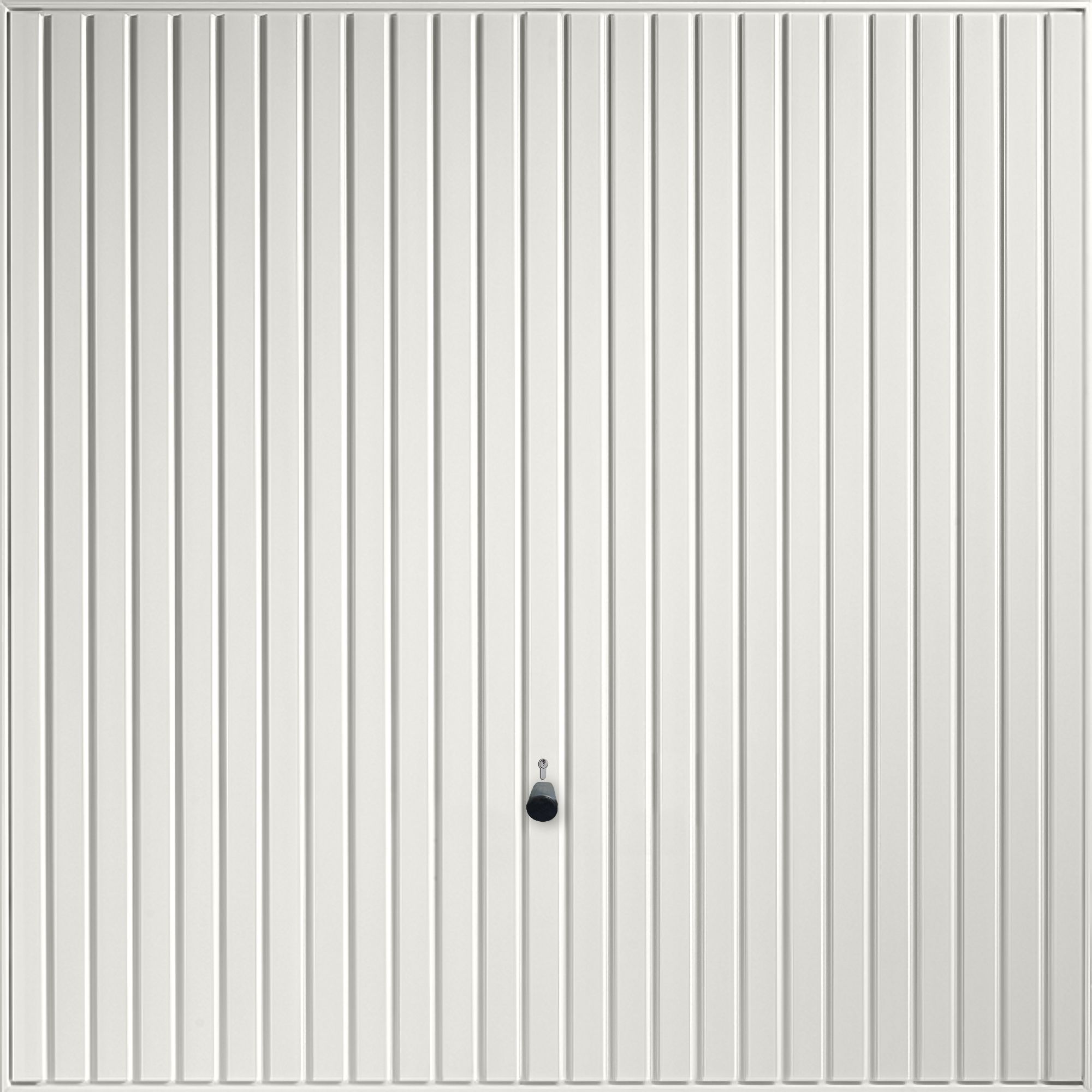 Regency Vertically ribbed Up & over White Retractable Garage door, (H)2039mm (W)2579mm (T)40mm
