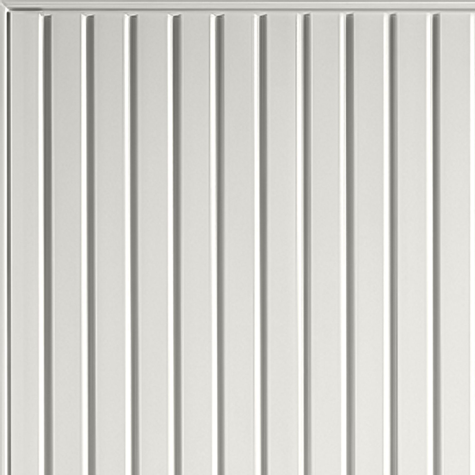 Regency Vertically ribbed Up & over White Retractable Garage door, (H)2039mm (W)2579mm (T)40mm
