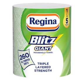 Regina Blitz Green & white Paper roll, Pack of 1