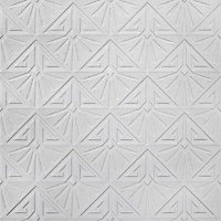 Retford Anaglypta luxury vinyl White Art deco Textured Wallpaper