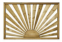 Richard Burbidge Decking Traditional Decorative panel Pressure treated Wooden Decorative fence panel (W)1.13m (H)0.76m