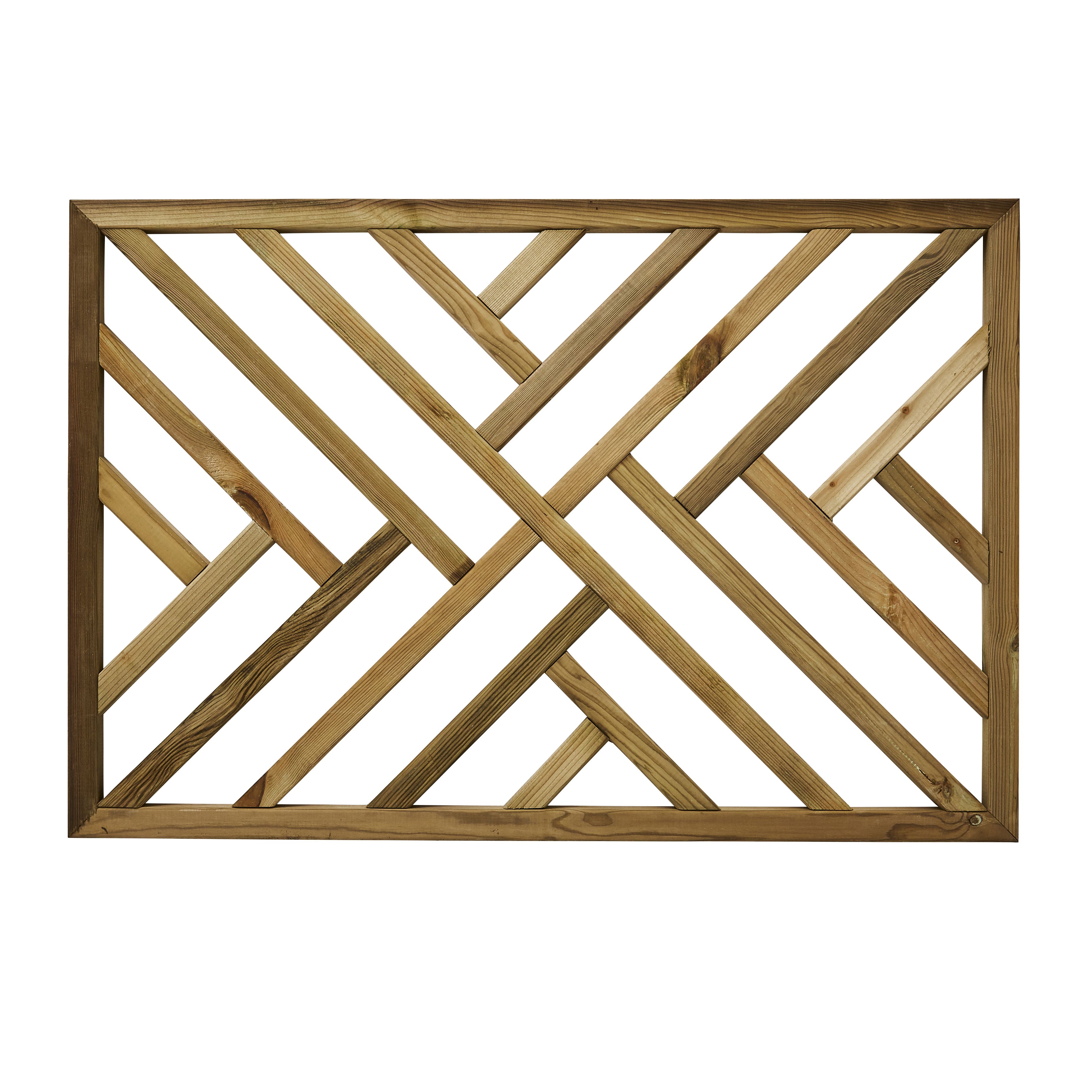 Richard Burbidge Decking Traditional Decorative panel Pressure treated Wooden Decorative fence panel (W)1.13m (H)0.76m