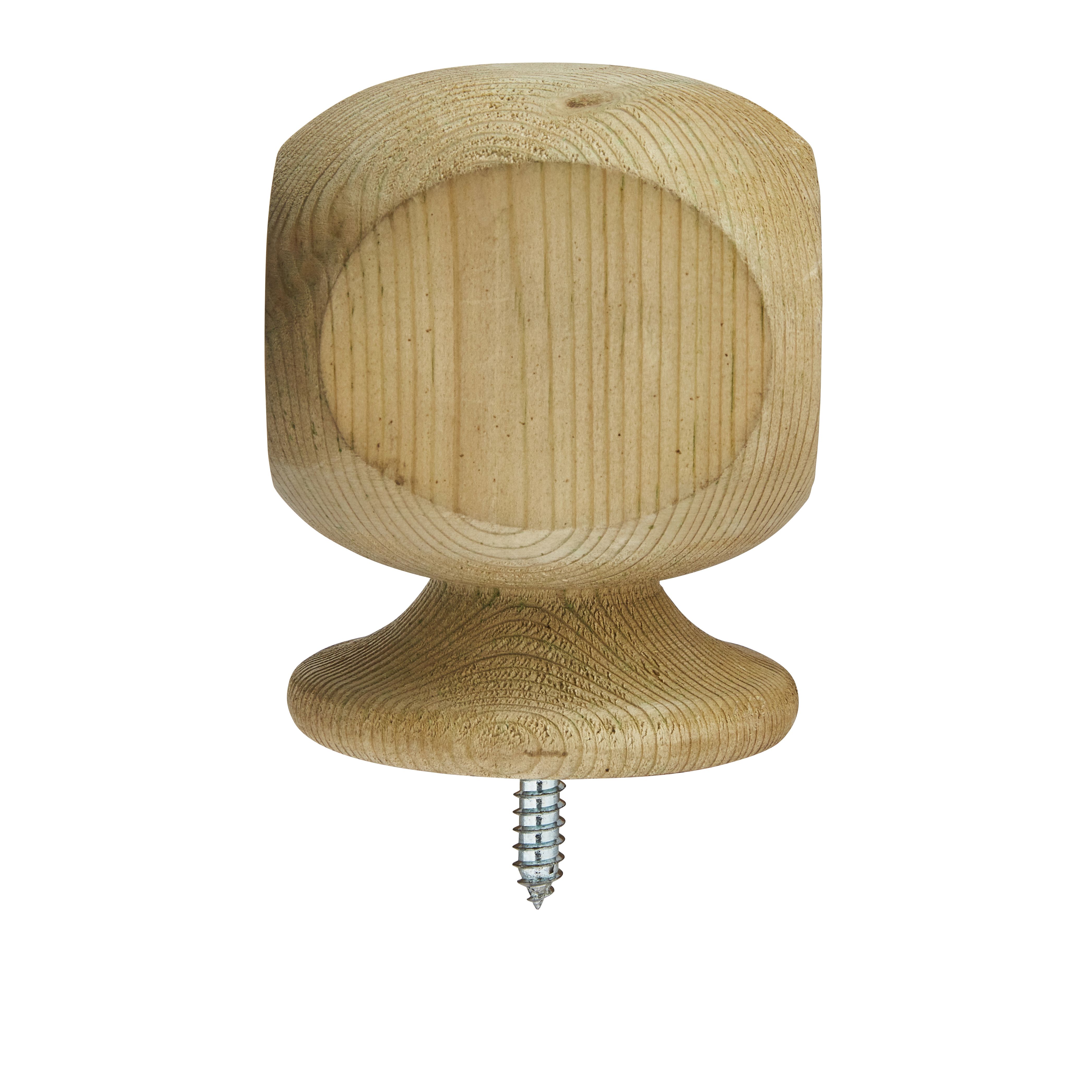 Richard Burbidge Redwood Ball top Post cap, Green (H)76mm (W)76mm
