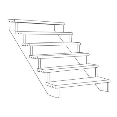 Richard Burbidge Redwood Deck step (W)1066mm (T)40mm, Set of 8