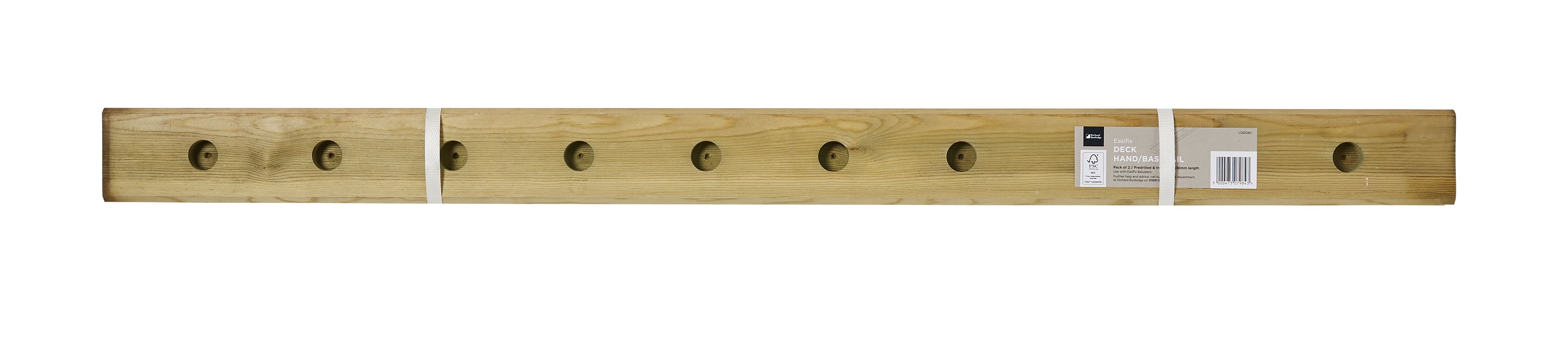 Richard Burbidge Redwood Green Deck rail (L)1.13m (W)80mm, Pack of 2
