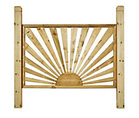 Richard Burbidge Traditional Decorative Pressure treated 4ft Wooden Decorative fence panel (W)1.38m (H)1.2m, Set of 3