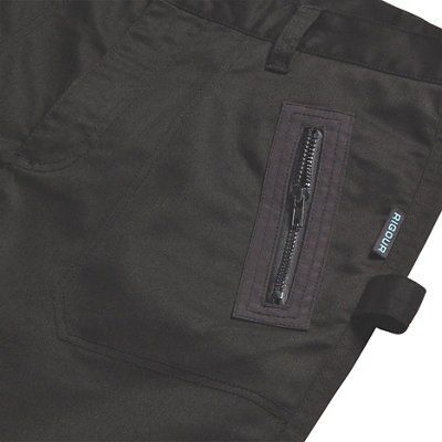 Rigour Holster pocket Black Trousers, W36" L32"