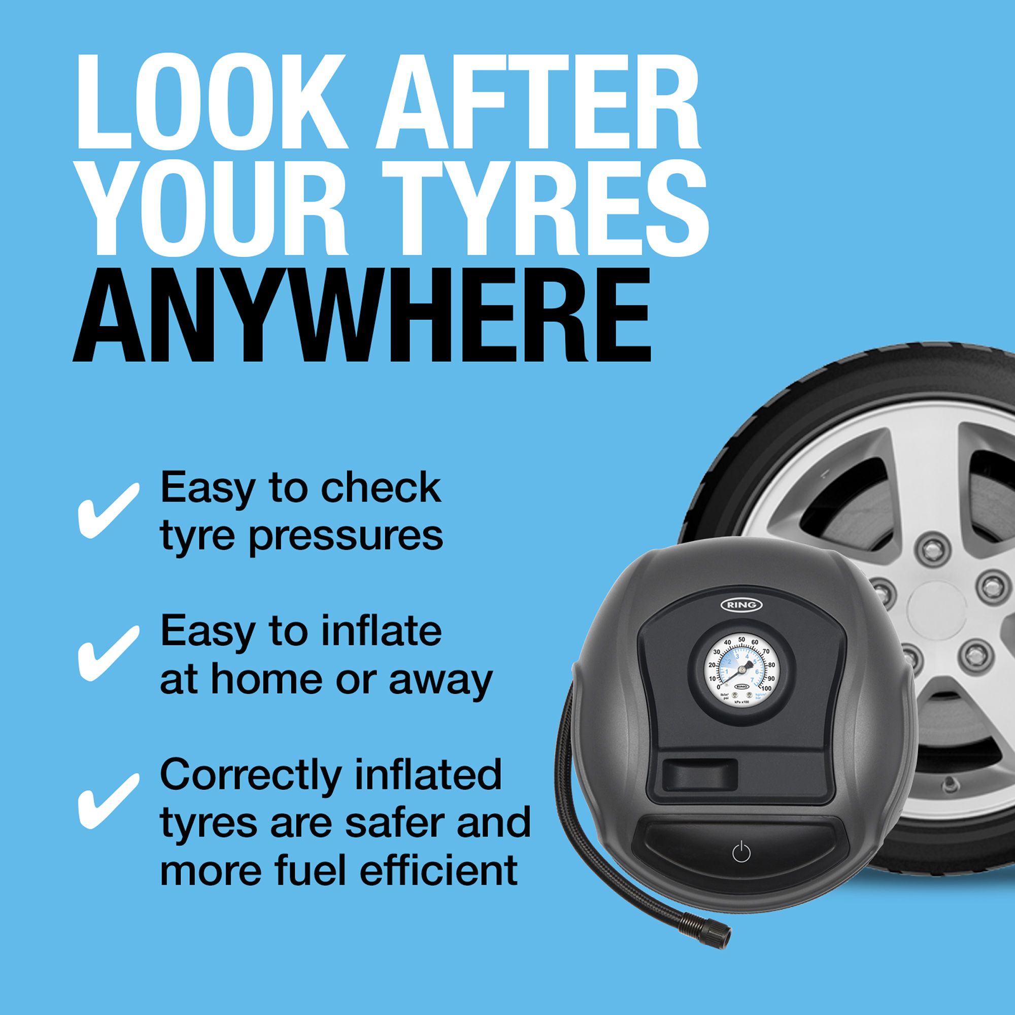 Ring Automotive RTC Analogue Air tyre inflator