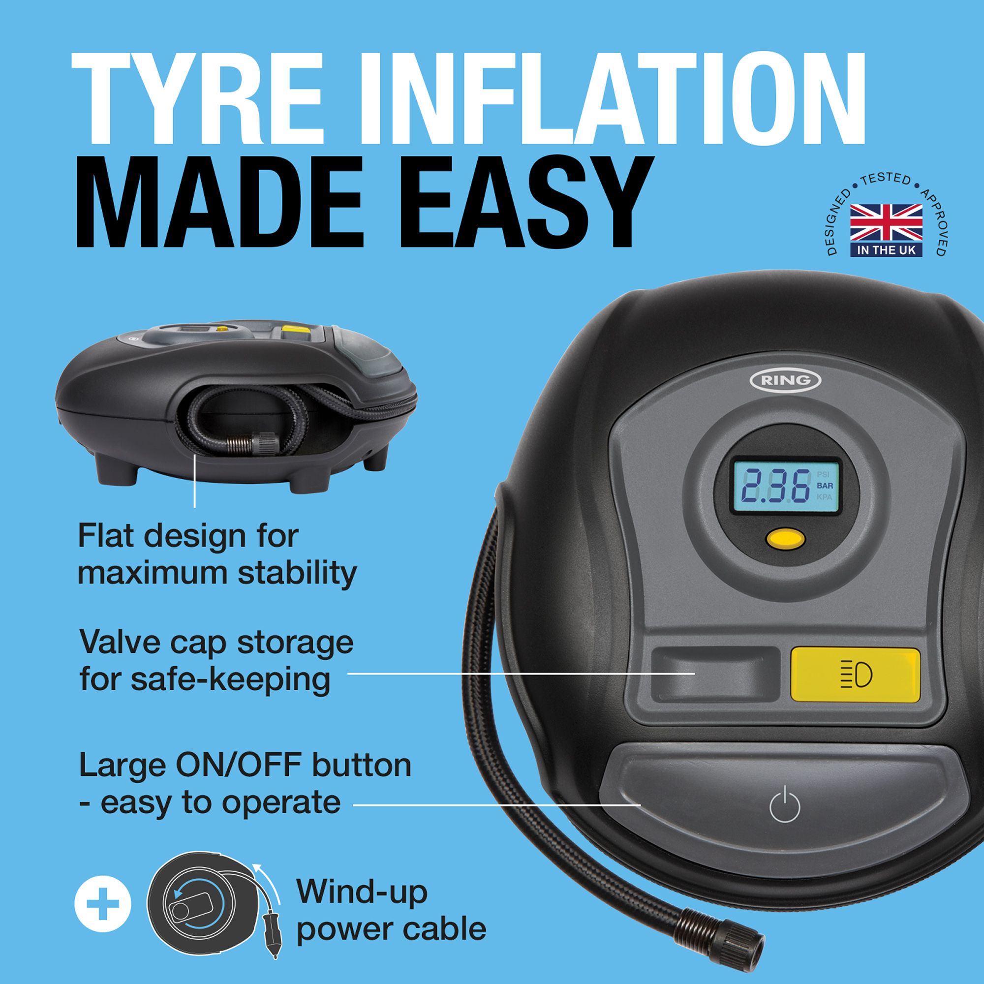 Ring Automotive RTC Digital Air tyre inflator