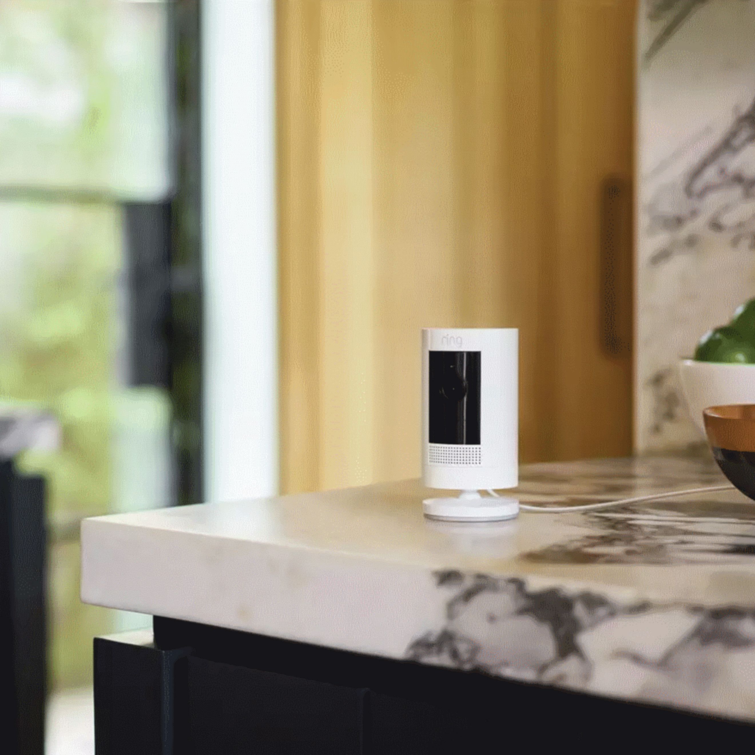 Ring Stick Up Wired Indoor & outdoor Tilt adjustable Smart camera in White