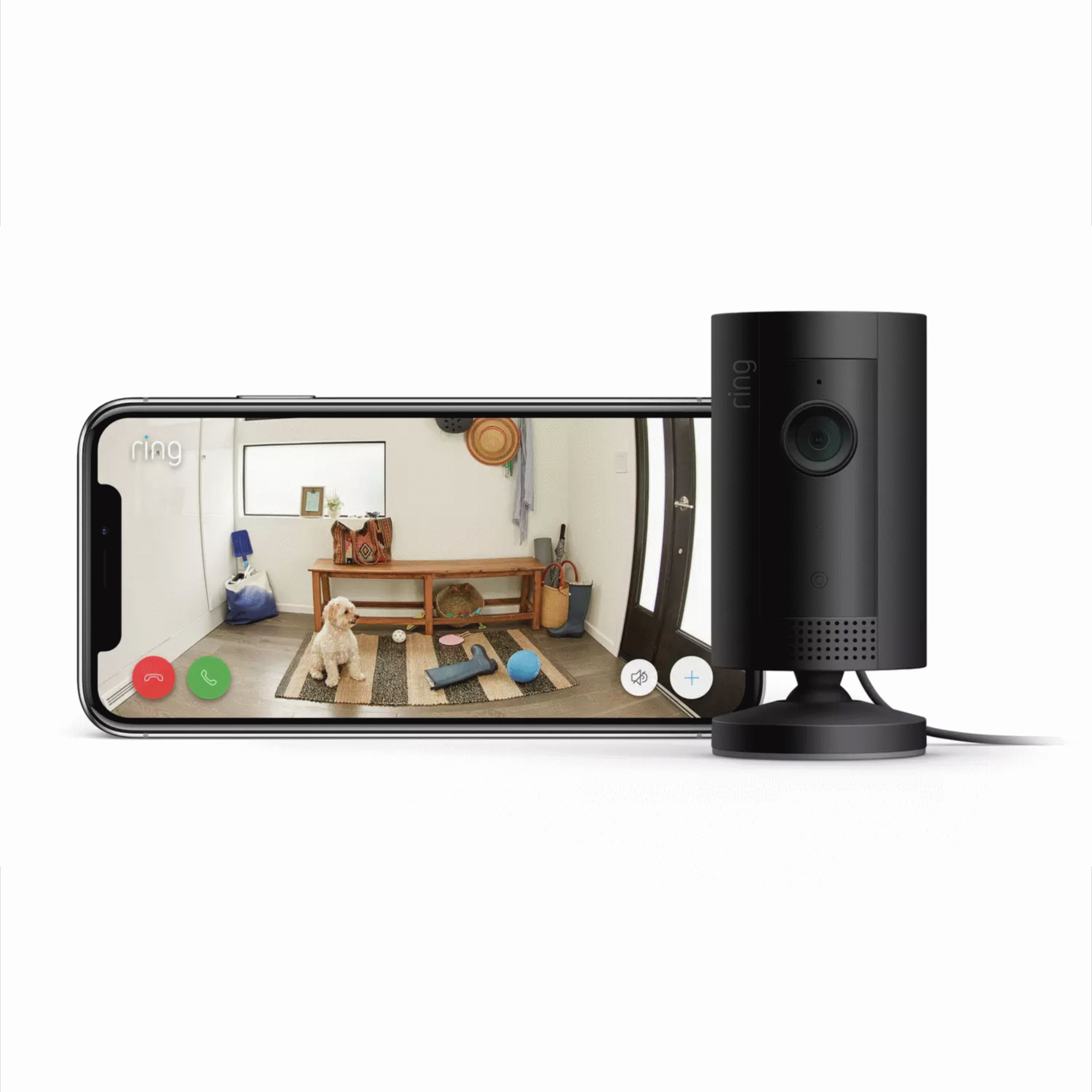 Ring Wired Indoor Tilt adjustable Smart camera in Black
