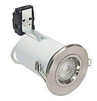 Robus Chrome effect Non-adjustable LED Fire-rated Downlight IP20