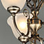 Rolli Antique brass effect 3 Lamp Ceiling light