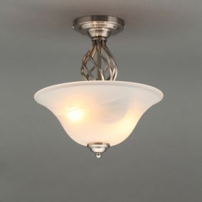 Rolli Nickel effect 2 Lamp Ceiling light