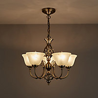 Rolli Pendant Antique brass effect 5 Lamp Ceiling light