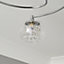 Roma Beaded Transparent Chrome effect 5 Lamp Ceiling light