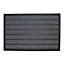 Rome Grey Stripe Heavy duty Scraper mat, 60cm x 40cm