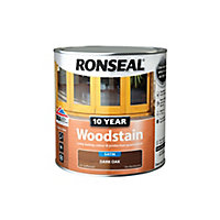 Ronseal 10 Year Dark oak Satin Quick dry Doors & window frames Wood stain, 2.5L