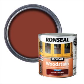 Ronseal 10 Year Deep mahogany Satin Quick dry Doors & window frames Wood stain, 750ml