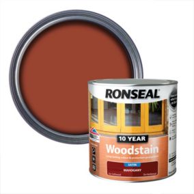 Ronseal 10 Year Mahogany Satin Quick dry Doors & window frames Wood stain, 2.5L