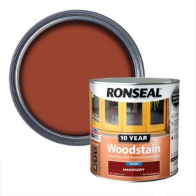 Ronseal 10 Year Mahogany Satin Quick dry Doors & window frames Wood stain, 750ml