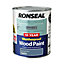 Ronseal 10 Year Weatherproof Wood Paint Midnight blue Satin Exterior Wood paint, 750ml Tin