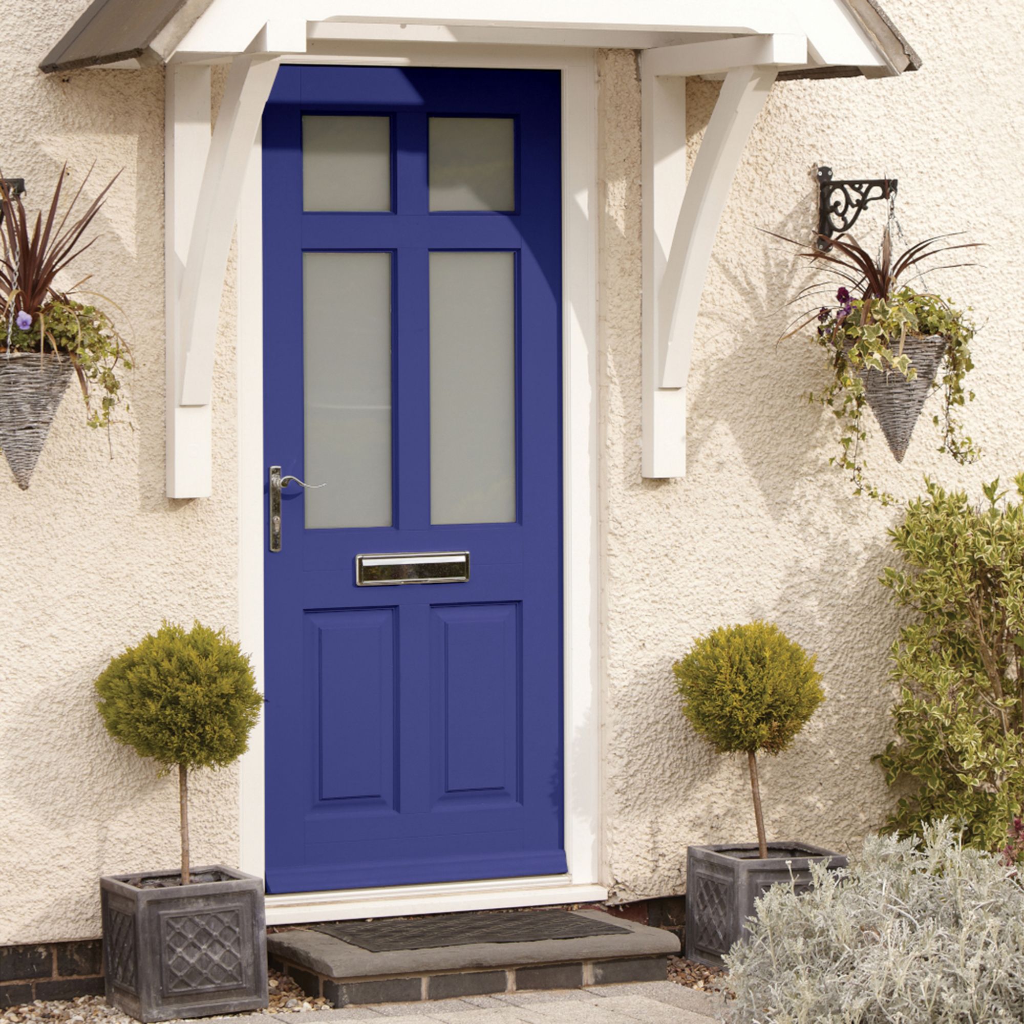 Ronseal 10 Year Weatherproof Wood Paint Royal blue Gloss Exterior Wood paint, 750ml Tin